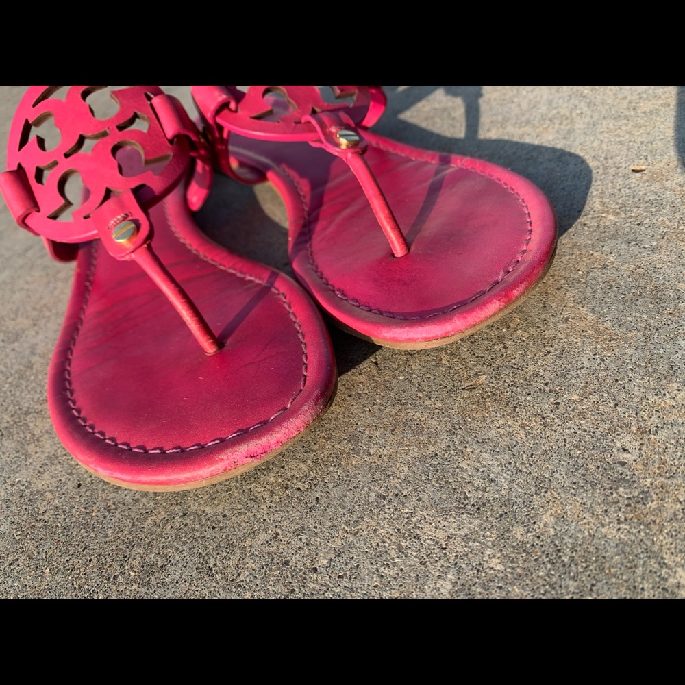 Tory Burch hot pink Miller sandals - Picture 3 of 4